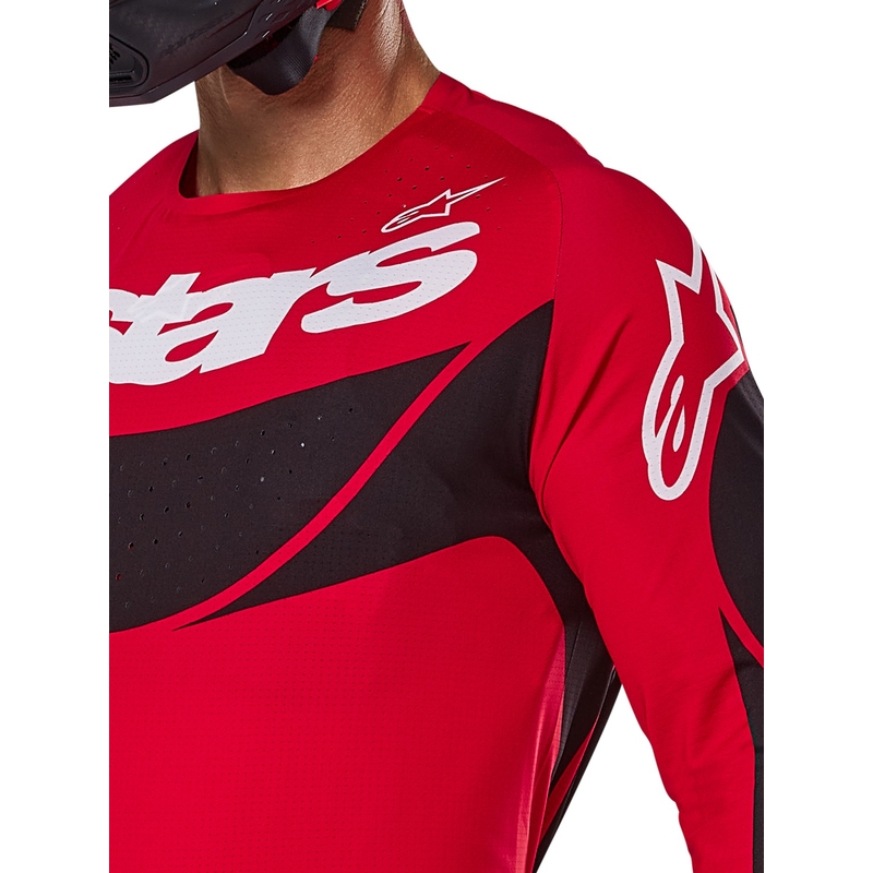 Alpinestars Techstar Dreem тениска за мотокрос червено и черно