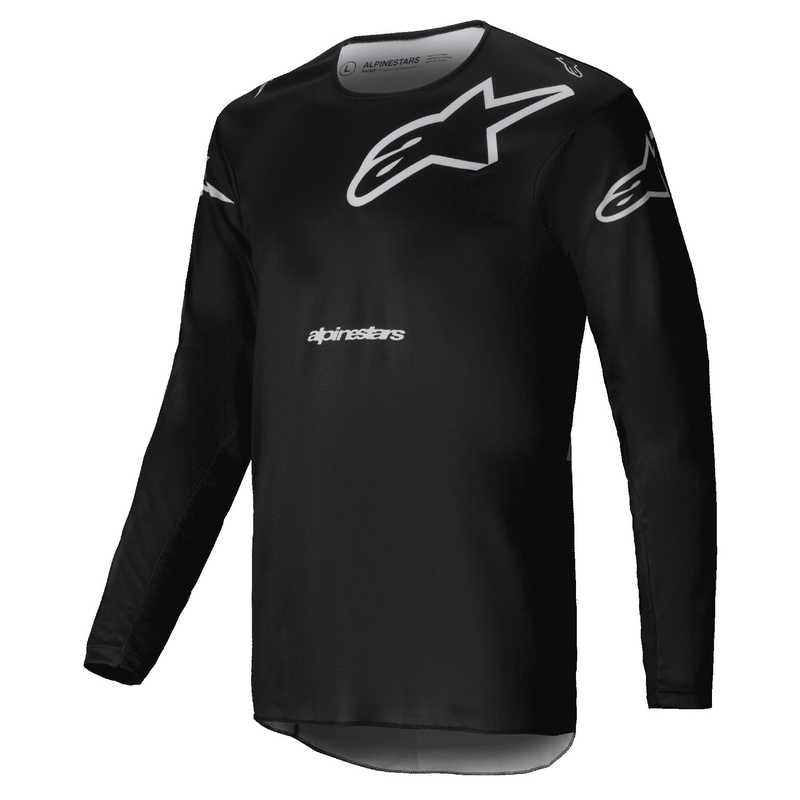 Alpinestars Racer Graphite тениска за мотокрос черно и сиво