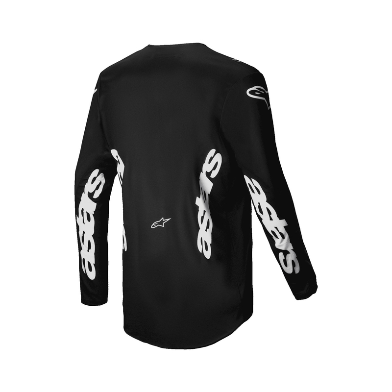 Alpinestars Racer Graphite тениска за мотокрос черно и сиво