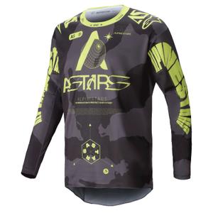 Alpinestars Racer Hollow тъмно камуфлажно-флуорово жълто мотокрос трико