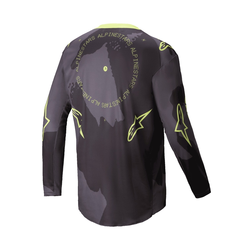Alpinestars Racer Hollow тъмно камуфлажно-флуорово жълто мотокрос трико