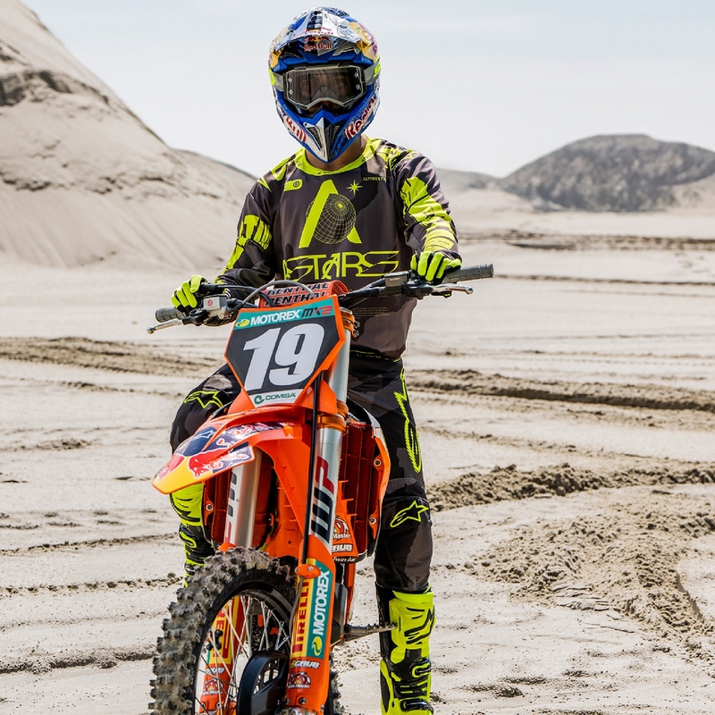 Alpinestars Racer Hollow тъмно камуфлажно-флуорово жълто мотокрос трико