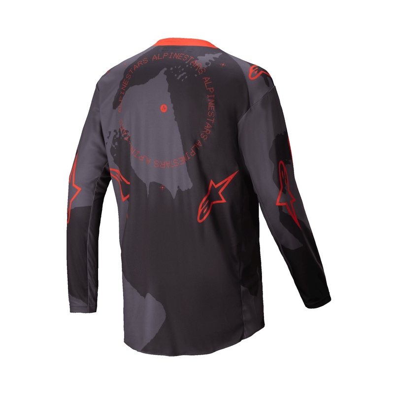 Alpinestars Racer Hollow сиво камуфлажно-флуо оранжево мотокрос трико