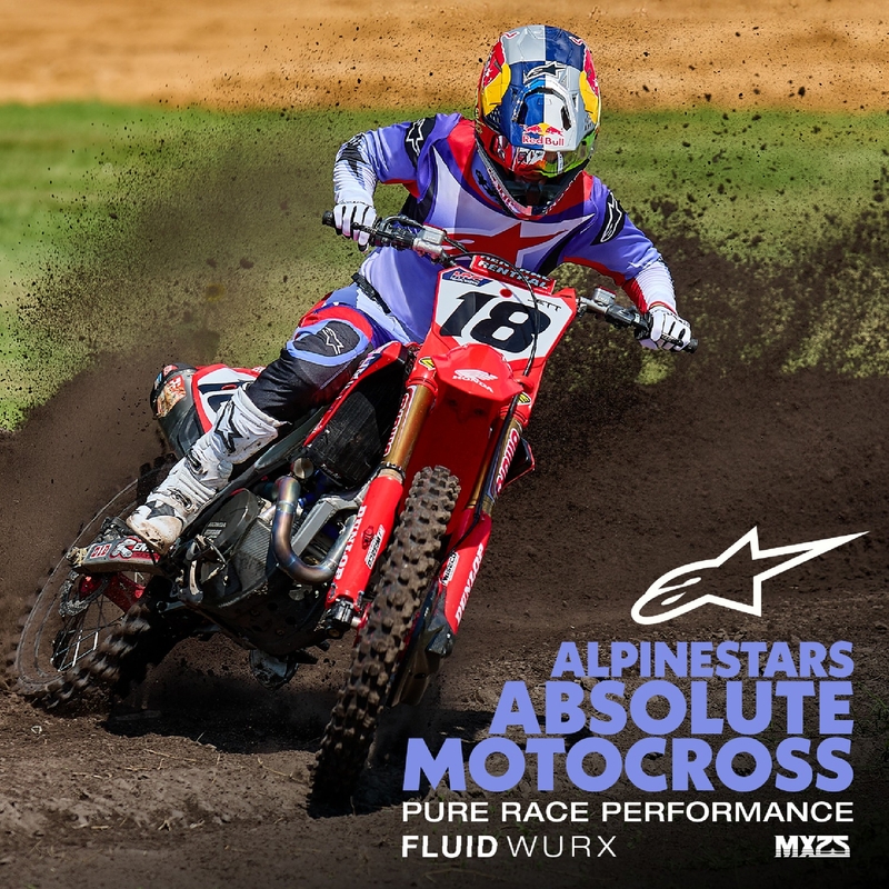 Alpinestars Fluid Wurx флуоресцентно лилаво-червена тениска за мотокрос
