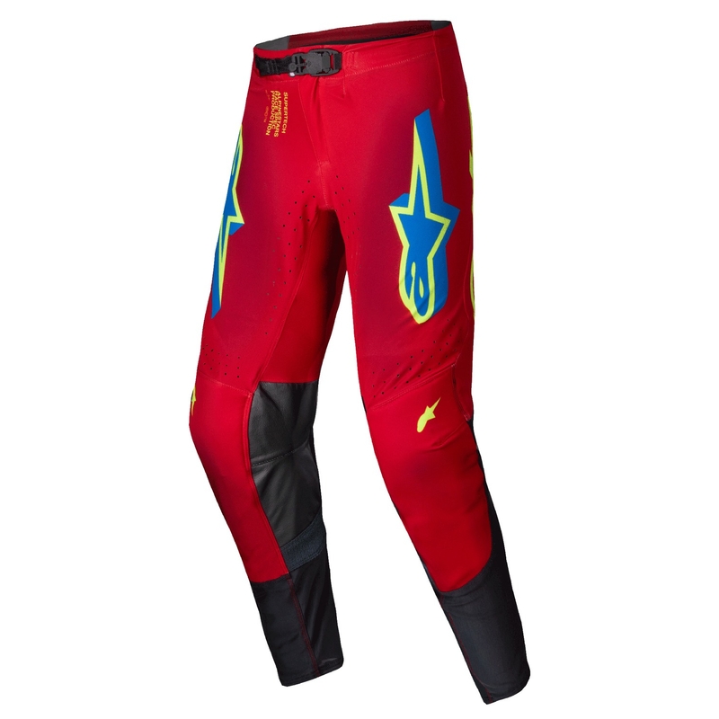 Alpinestars Supertech Maker Панталони за мотокрос червено-жълти