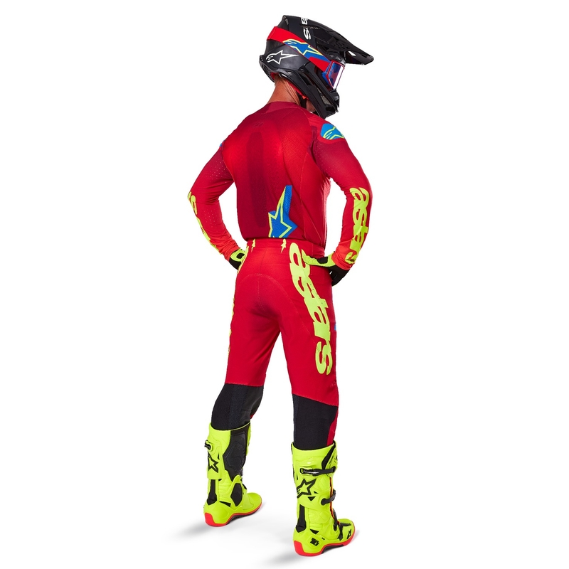 Alpinestars Supertech Maker Панталони за мотокрос червено-жълти