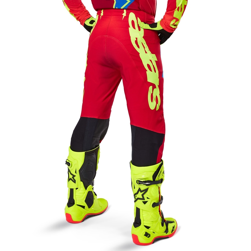 Alpinestars Supertech Maker Панталони за мотокрос червено-жълти