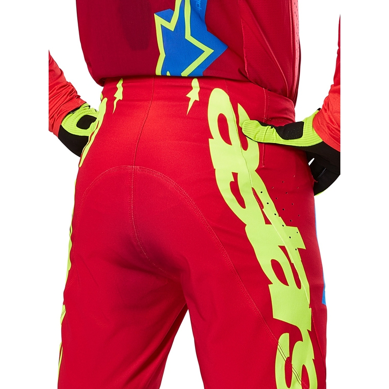 Alpinestars Supertech Maker Панталони за мотокрос червено-жълти