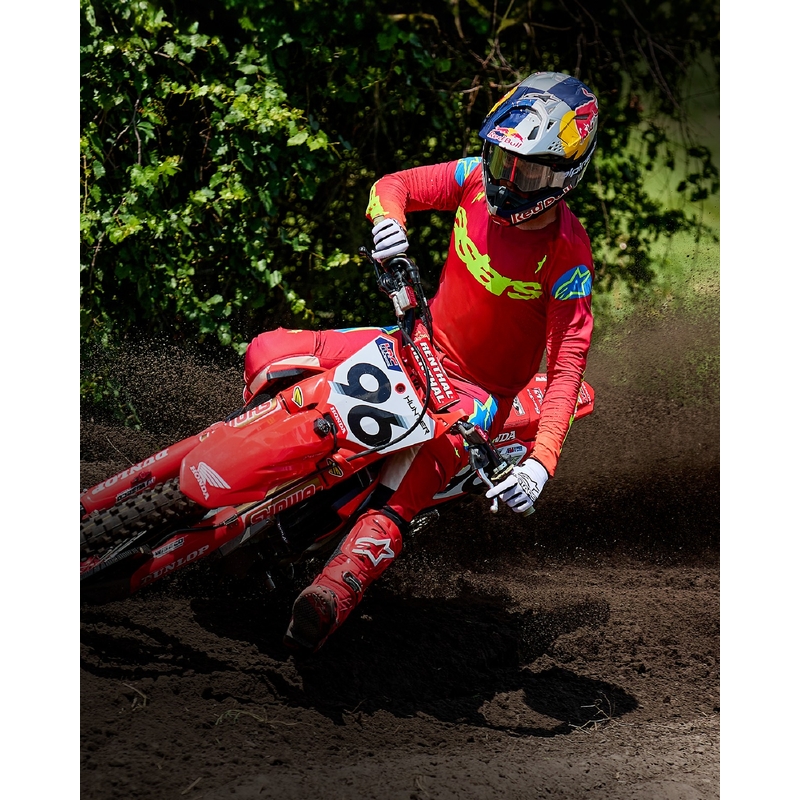 Alpinestars Supertech Maker Панталони за мотокрос червено-жълти