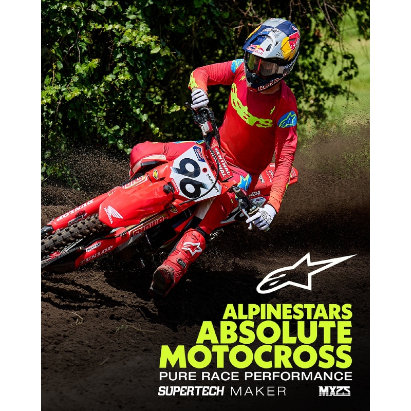 Alpinestars Supertech Maker Панталони за мотокрос червено-жълти