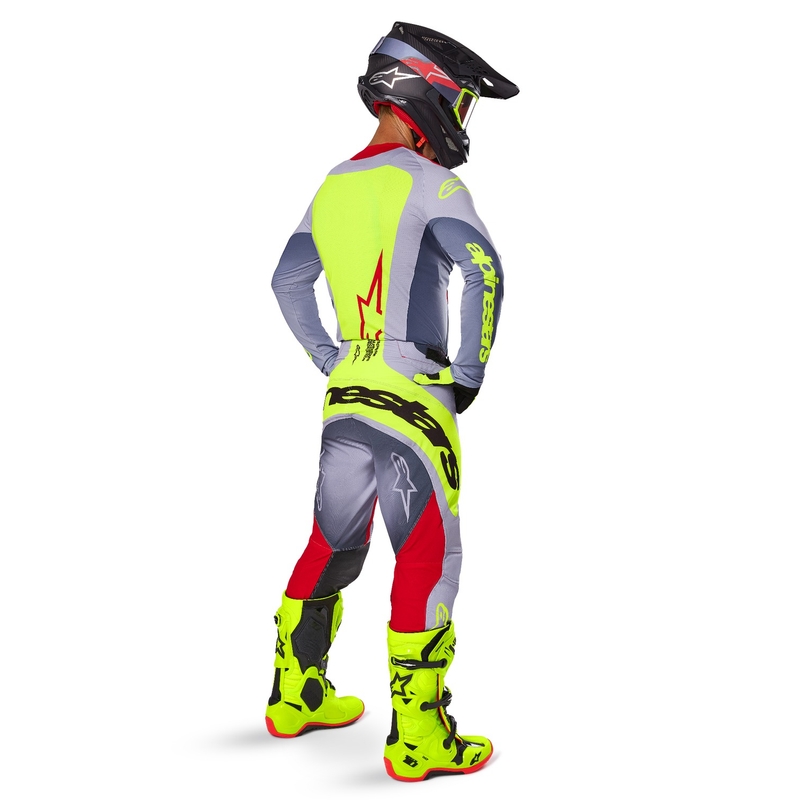 Alpinestars Techstar Melt Панталони за мотокрос Червено и сиво