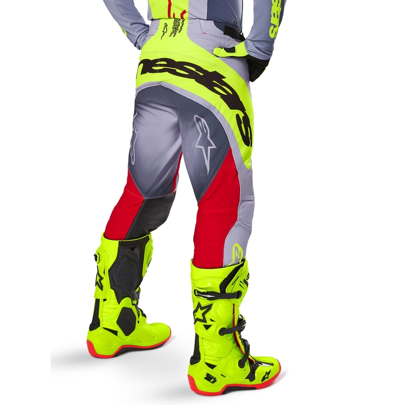 Alpinestars Techstar Melt Панталони за мотокрос Червено и сиво