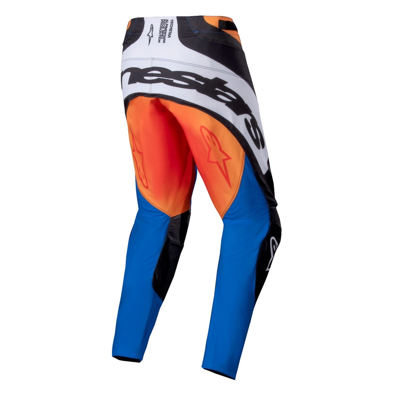 Alpinestars Techstar Melt панталони за мотокрос оранжево и синьо