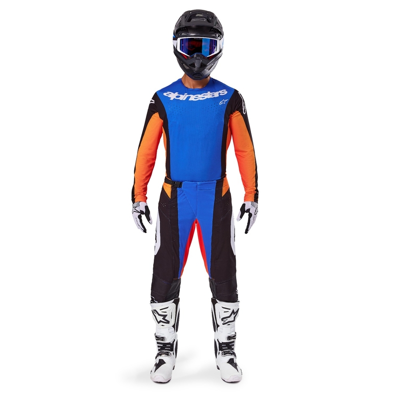 Alpinestars Techstar Melt панталони за мотокрос оранжево и синьо