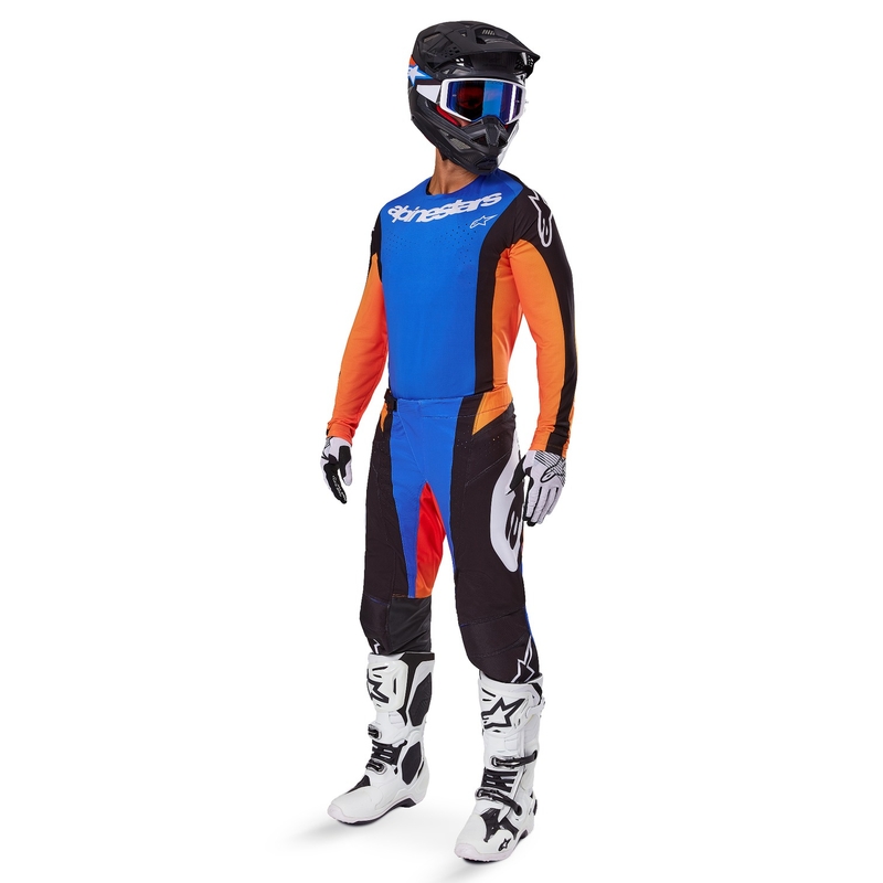 Alpinestars Techstar Melt панталони за мотокрос оранжево и синьо