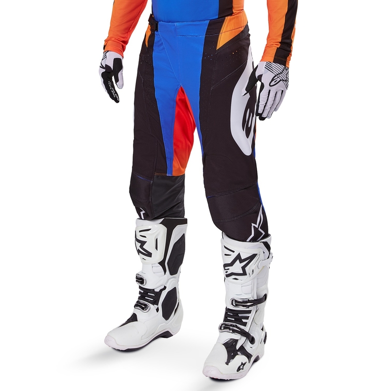 Alpinestars Techstar Melt панталони за мотокрос оранжево и синьо