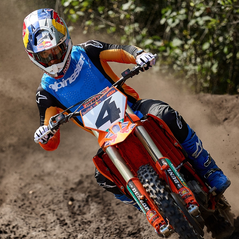 Alpinestars Techstar Melt панталони за мотокрос оранжево и синьо
