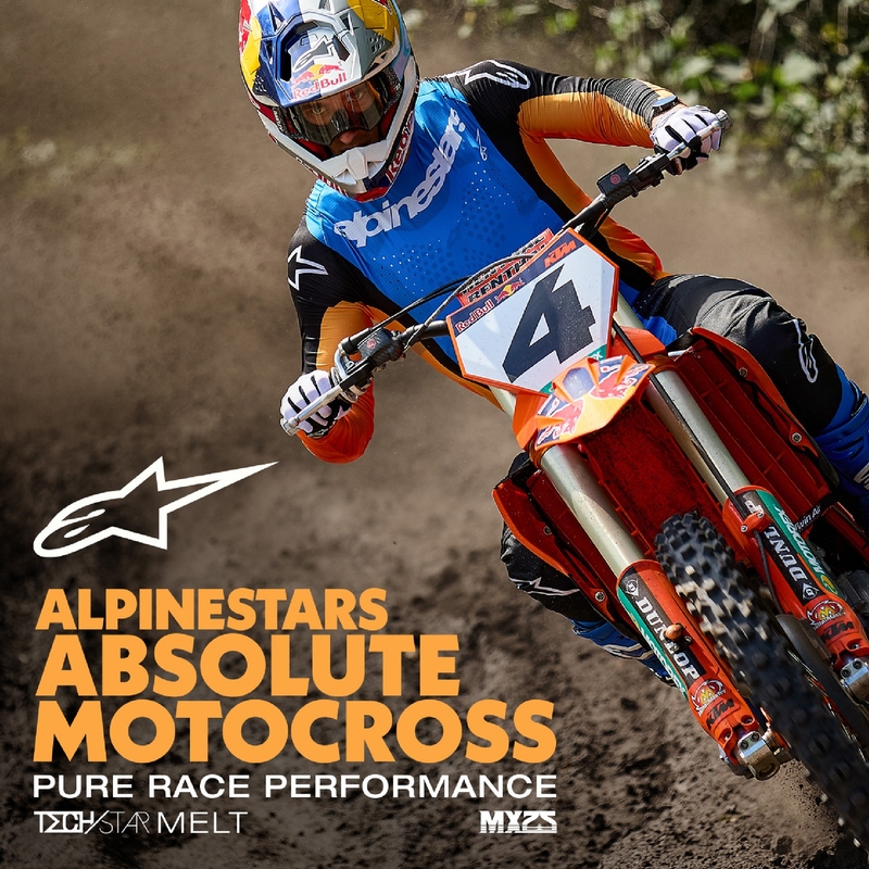Alpinestars Techstar Melt панталони за мотокрос оранжево и синьо