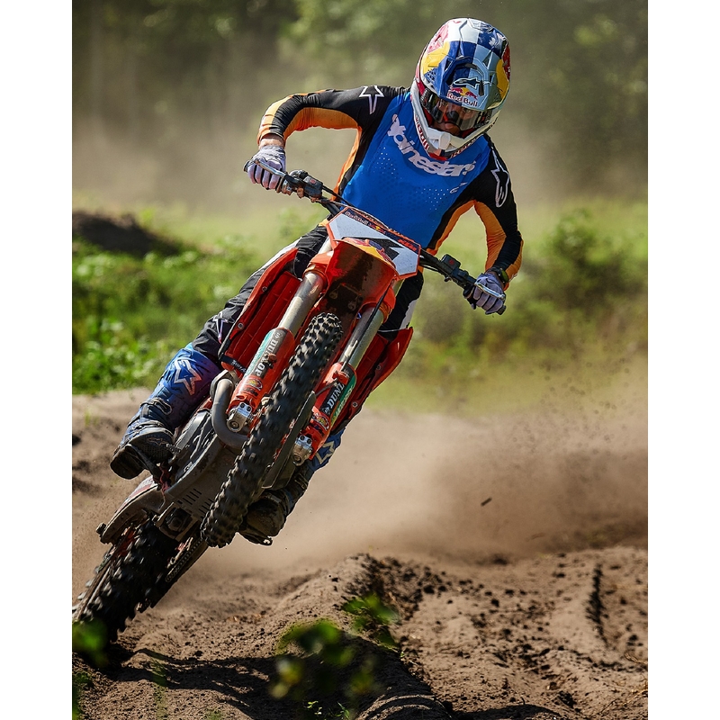 Alpinestars Techstar Melt панталони за мотокрос оранжево и синьо