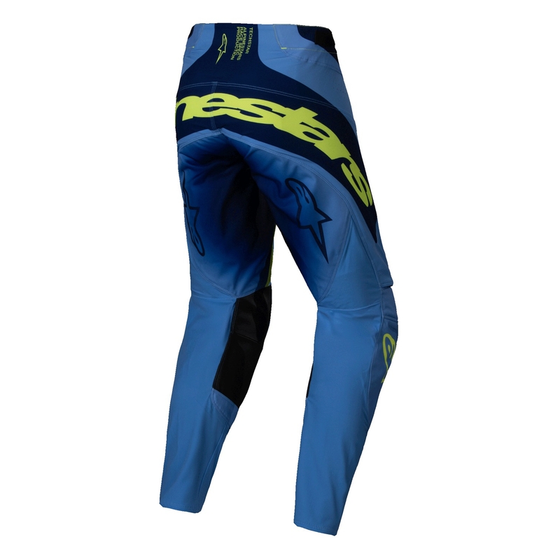 Alpinestars Techstar Melt флуорово жълто-сини панталони за мотокрос