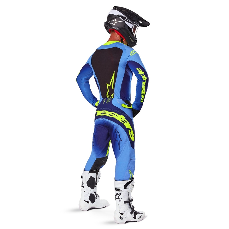 Alpinestars Techstar Melt флуорово жълто-сини панталони за мотокрос