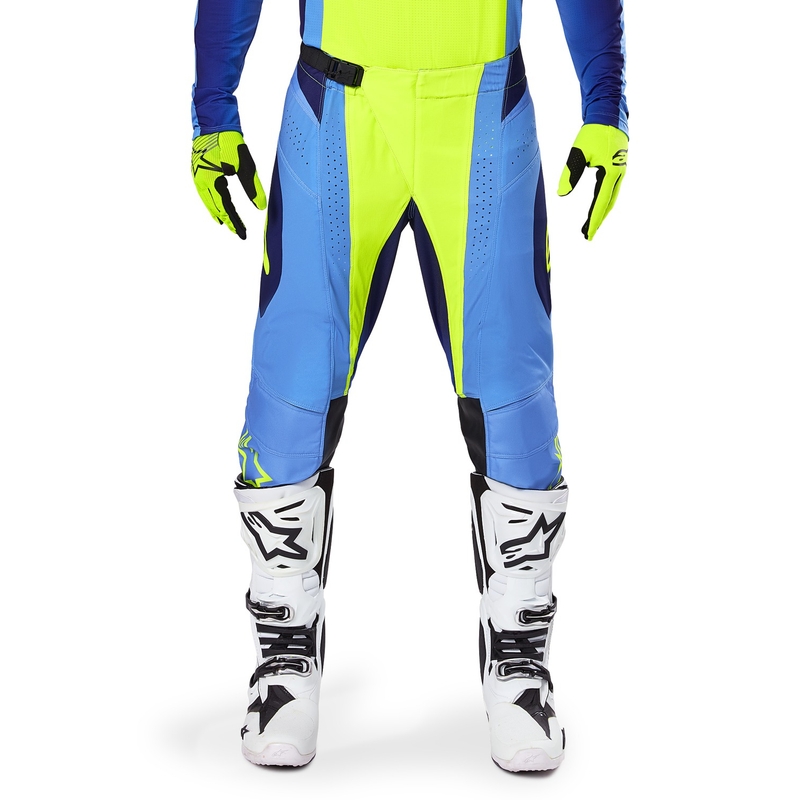 Alpinestars Techstar Melt флуорово жълто-сини панталони за мотокрос