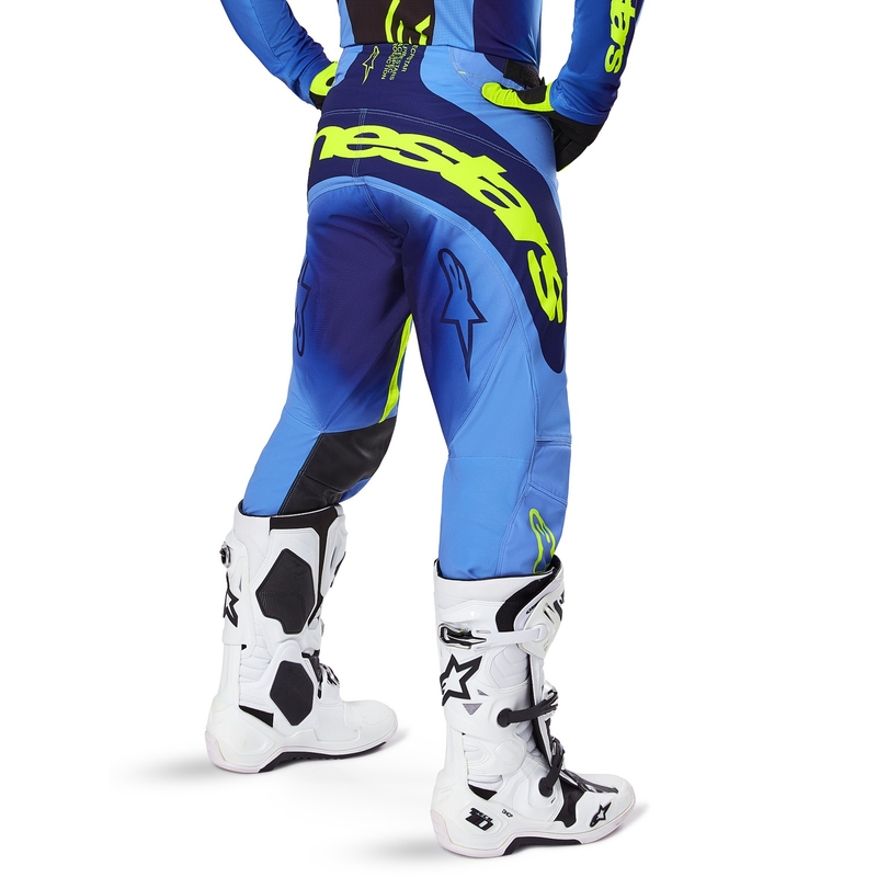 Alpinestars Techstar Melt флуорово жълто-сини панталони за мотокрос