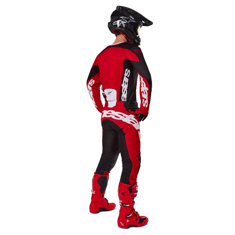 Alpinestars Racer Veil панталони за мотокрос Черно и червено