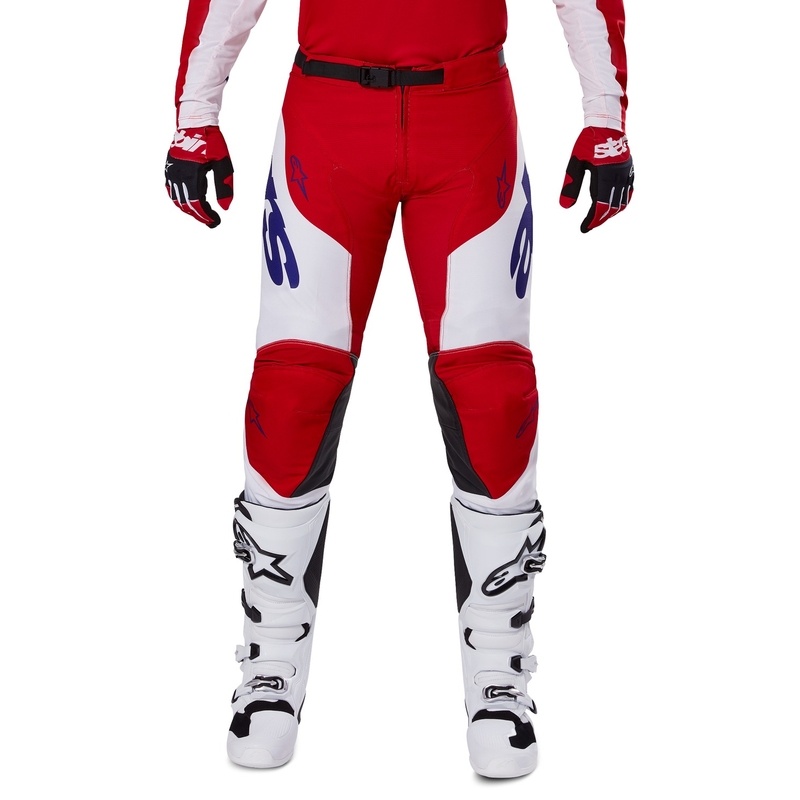Alpinestars Racer Veil Панталони за мотокрос червено и бяло