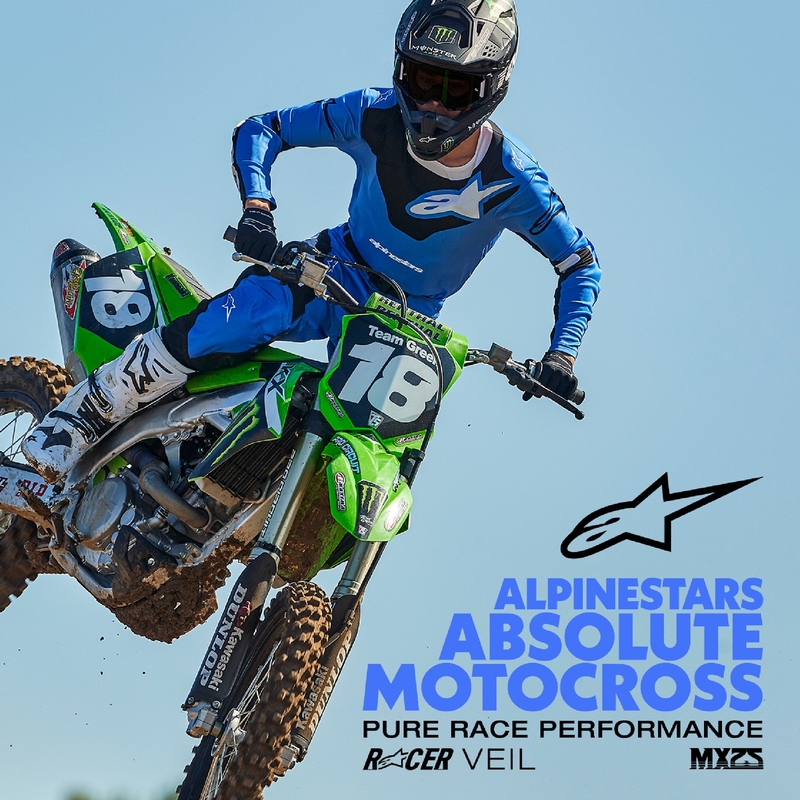 Alpinestars Racer Veil Панталон за мотокрос Синьо и черно