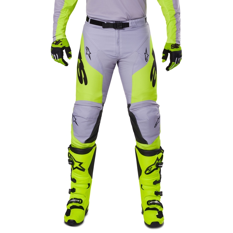 Alpinestars Racer Veil панталони за мотокрос сиво-флуорово жълто
