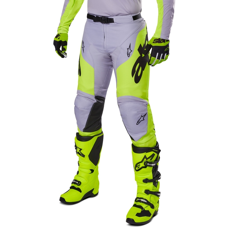 Alpinestars Racer Veil панталони за мотокрос сиво-флуорово жълто