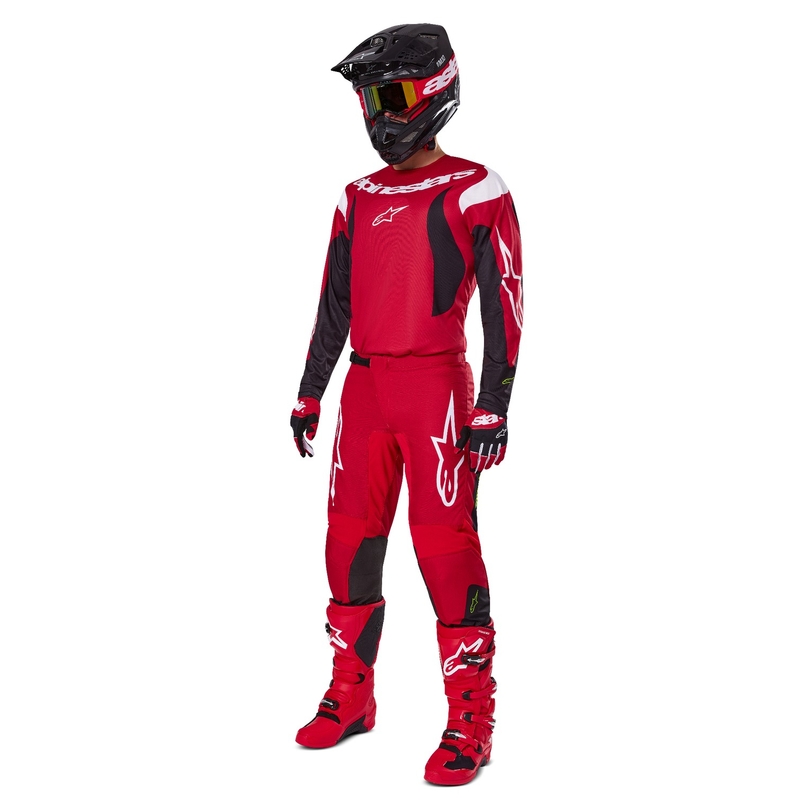 Alpinestars Fluid Haul панталони за мотокрос Червено и черно