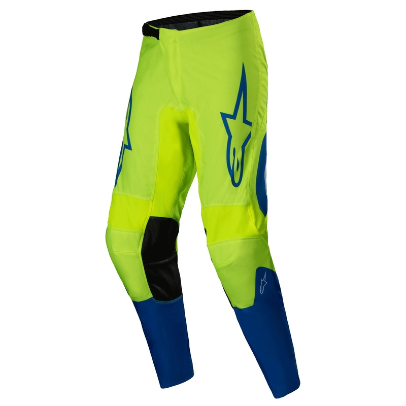 Alpinestars Fluid Haul панталони за мотокрос флуорово жълто-синьо