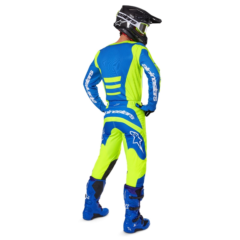 Alpinestars Fluid Haul панталони за мотокрос флуорово жълто-синьо