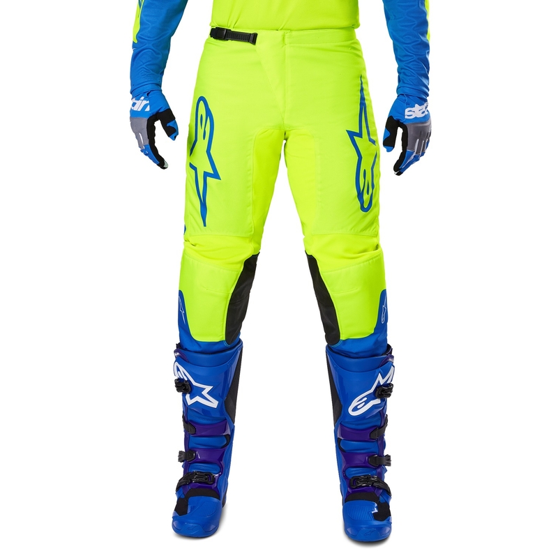 Alpinestars Fluid Haul панталони за мотокрос флуорово жълто-синьо