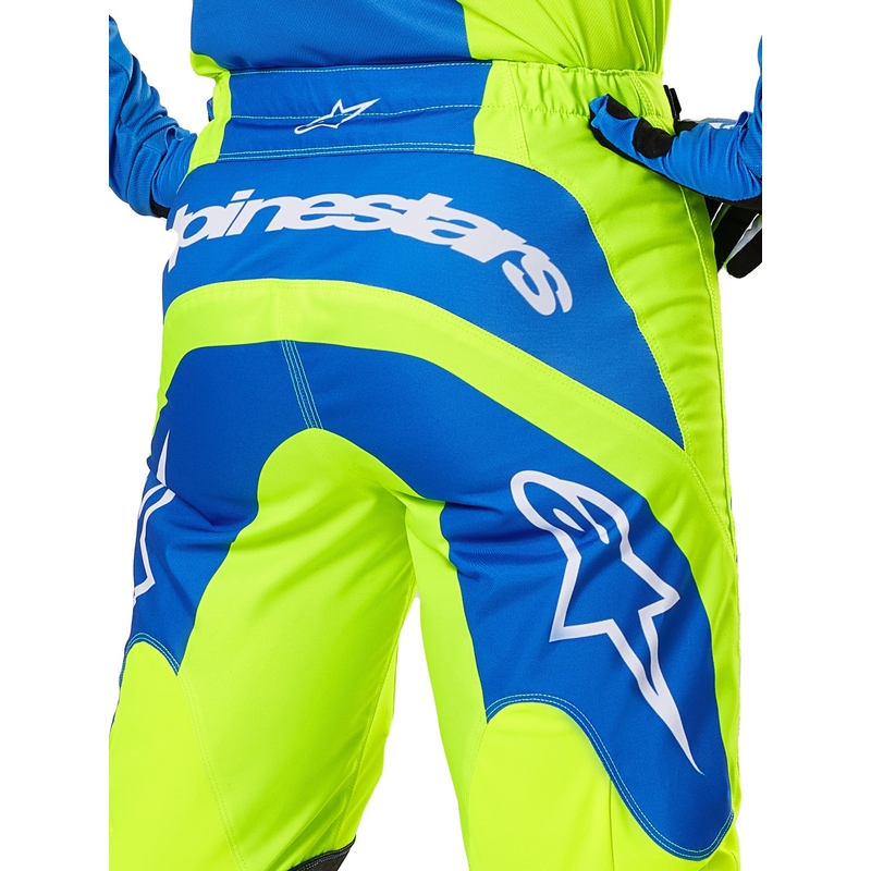 Alpinestars Fluid Haul панталони за мотокрос флуорово жълто-синьо