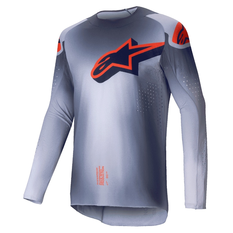 Alpinestars Supertech Lipan сиво-флуо оранжево мотокрос трико