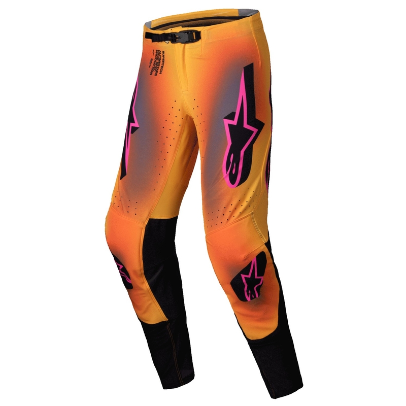 Alpinestars Supertech Lipan Панталони за мотокрос жълто и розово