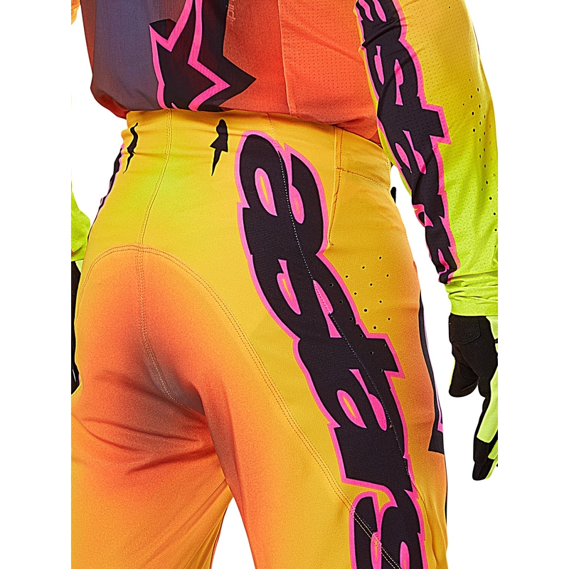 Alpinestars Supertech Lipan Панталони за мотокрос жълто и розово