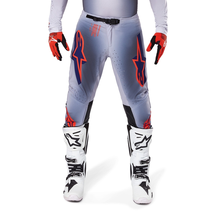 Alpinestars Supertech Lipan панталон за мотокрос сиво-флуо оранжево