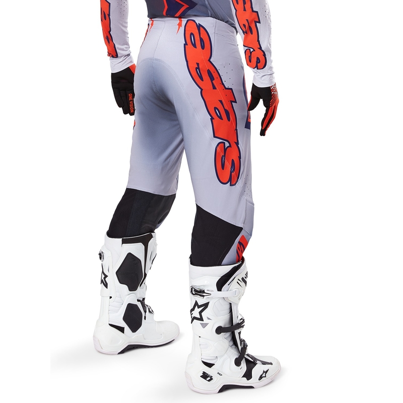 Alpinestars Supertech Lipan панталон за мотокрос сиво-флуо оранжево