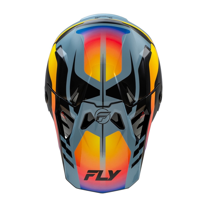 Каска за мотокрос FLY Racing Formula CP черно-сиво-дуга