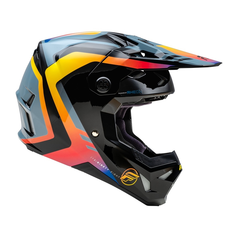 Каска за мотокрос FLY Racing Formula CP черно-сиво-дуга