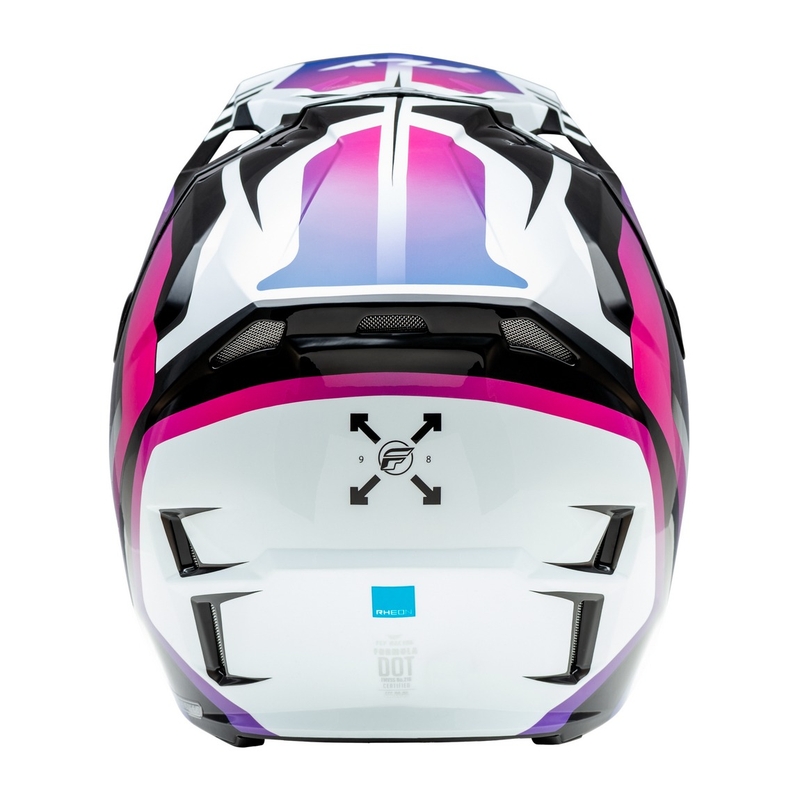 Мотокрос каска FLY Racing Formula CP бяло-черно-лилаво