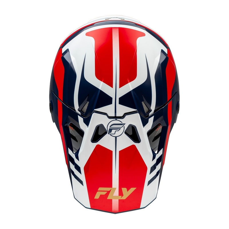 Каска за мотокрос FLY Racing Formula CP червено-бяло-синя