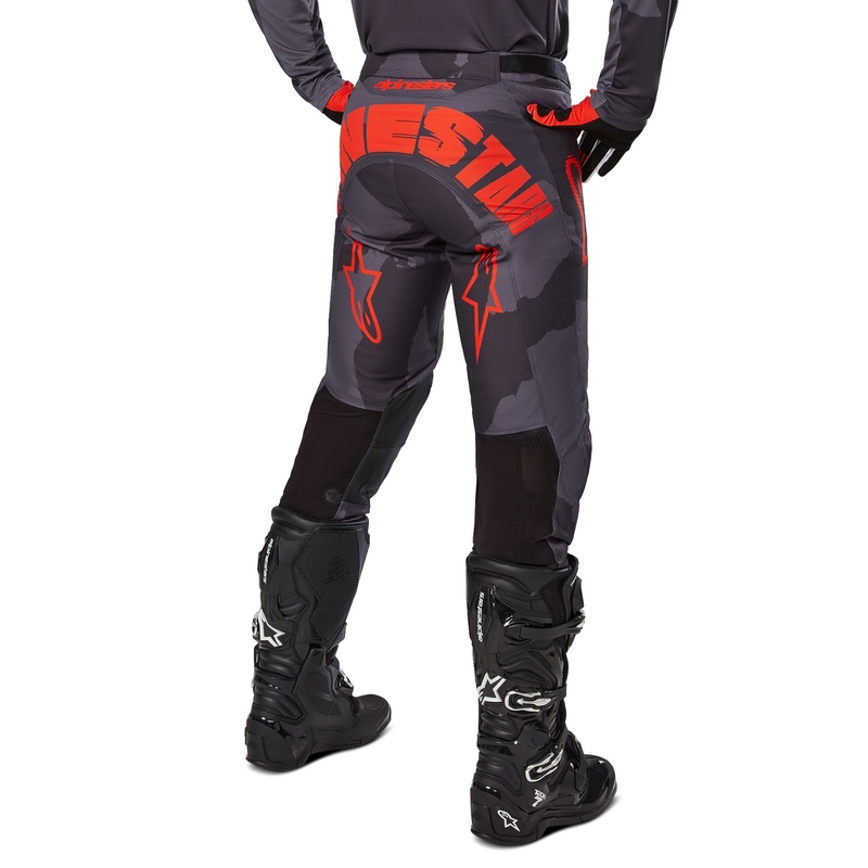 Alpinestars Racer Hollow Панталони за мотокрос сиво камуфлажно-флуо оранжево