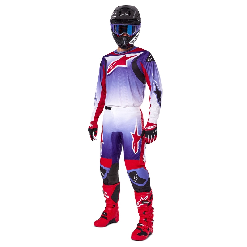 Alpinestars Fluid Wurx панталони за мотокрос лилаво-червени