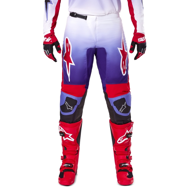 Alpinestars Fluid Wurx панталони за мотокрос лилаво-червени