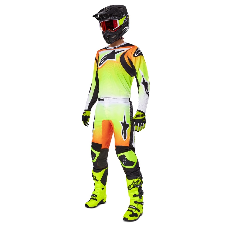 Alpinestars Fluid Wurx панталони за мотокрос Жълто и черно